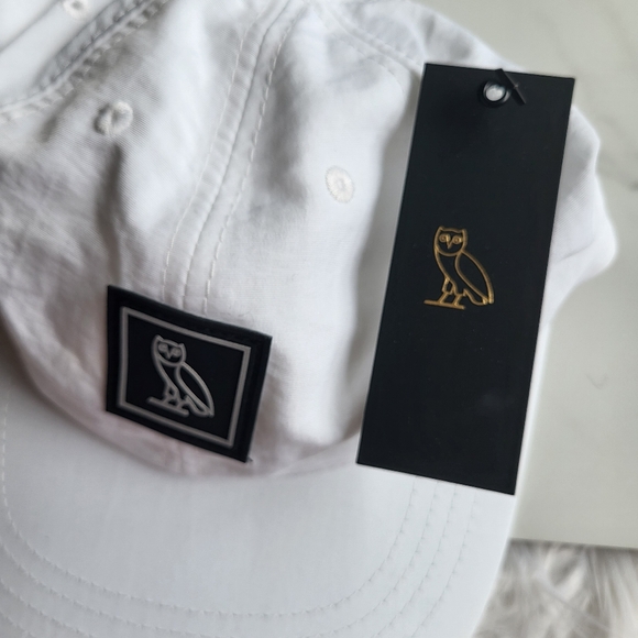 OVO Nylon White Sports Cap Adjustable Reflective Strap Hat - Picture 6 of 8